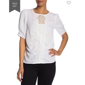 Laundry by Shelli Segal Lace Panel Top Size Medium